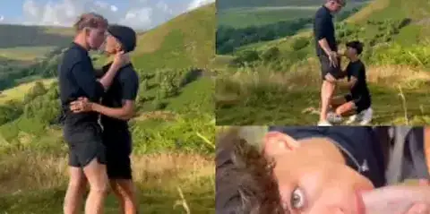 Chasexparkerr sucks Axel65xxx in a field