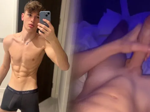 Hung 18 year old college student Kai Woods jerks off