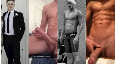 University swimmer “Ash” – big dick jerk compilation