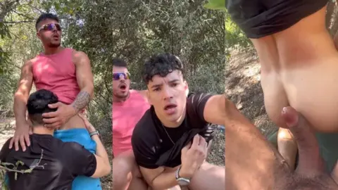 Big cock Diego Barros fucks a boy on a trail